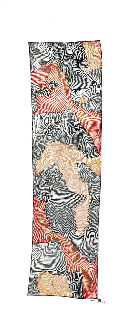 Unnamed homage to Chinese landscape scroll