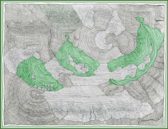 Green horse